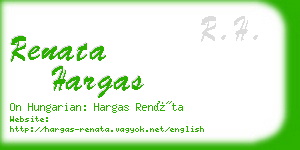 renata hargas business card